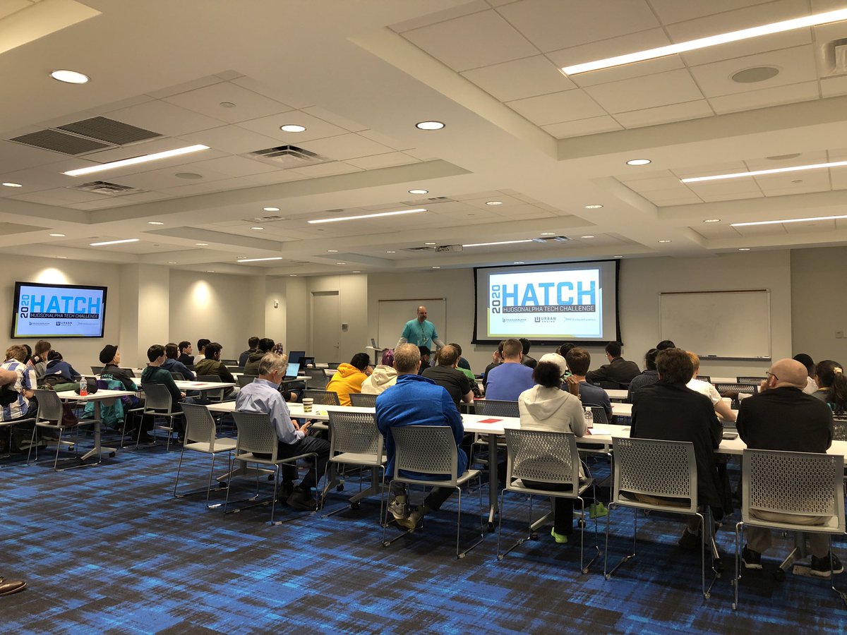 hudsonalpha's tweet photo. .@drhott giving participants a crash course in #biotech before the hacking begins #LetsHackGenomics https://t.co/McgWz9E0jZ