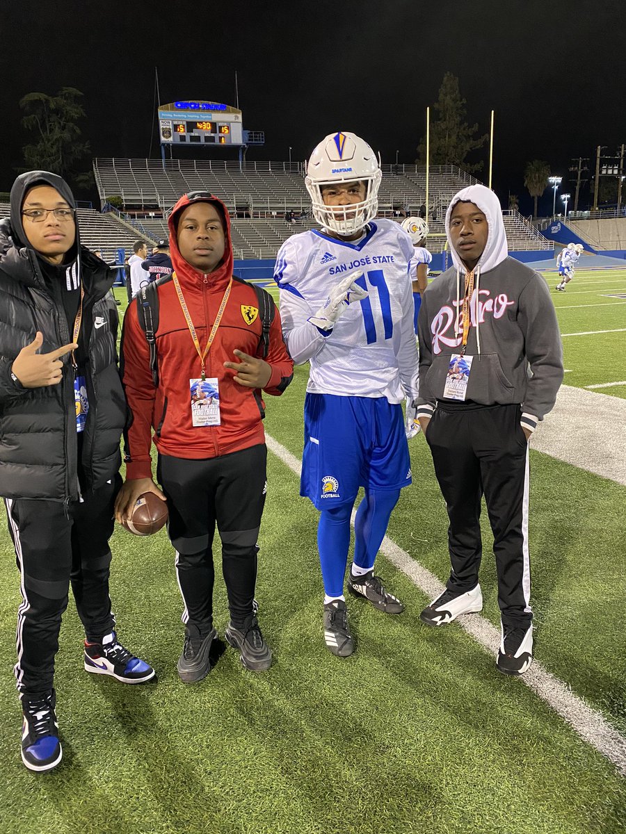 It was great to see <a href="/lawsonera4/">Elijah Lawson</a> at San Jose State Junior Day! <a href="/RealCoachCarter/">Alonzo “Zo” Carter</a> <a href="/CoachWhiteEra/">Scott White ✈️</a> <a href="/CoachBrennan/">Coach Brennan</a> <a href="/SanJoseStateFB/">San José State Football</a>
