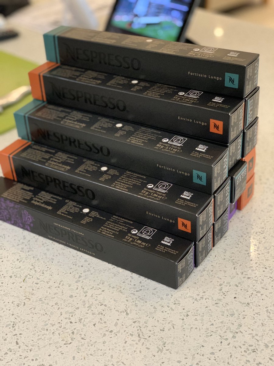 DanSt80's tweet photo. Stockpiling complete @NespressoUK #coronvirusuk https://t.co/L8j6k0vpL5