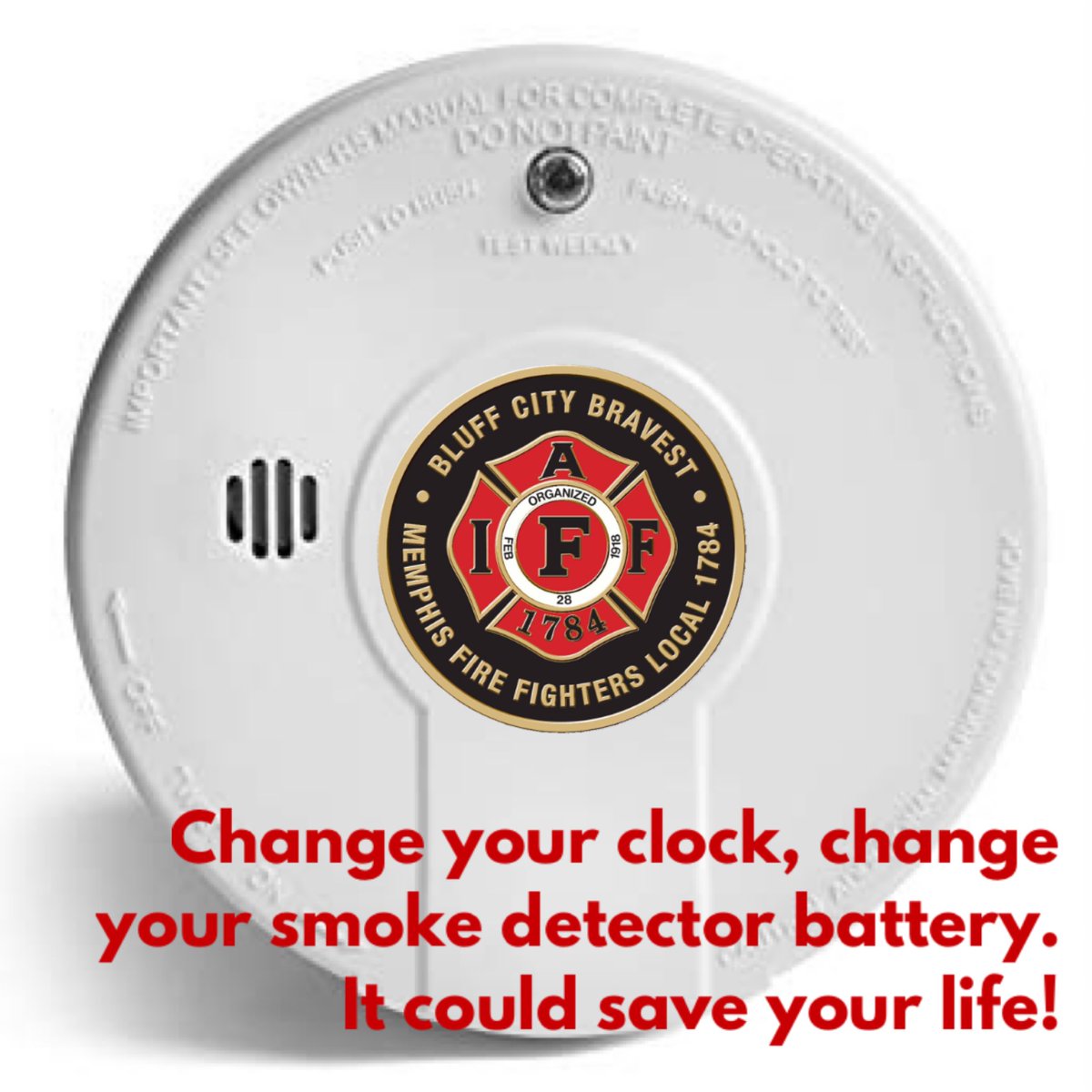 mffa1784's tweet photo. Today is the day. Change those smoke detector batteries. Just do it! https://t.co/h4pLCSes1H