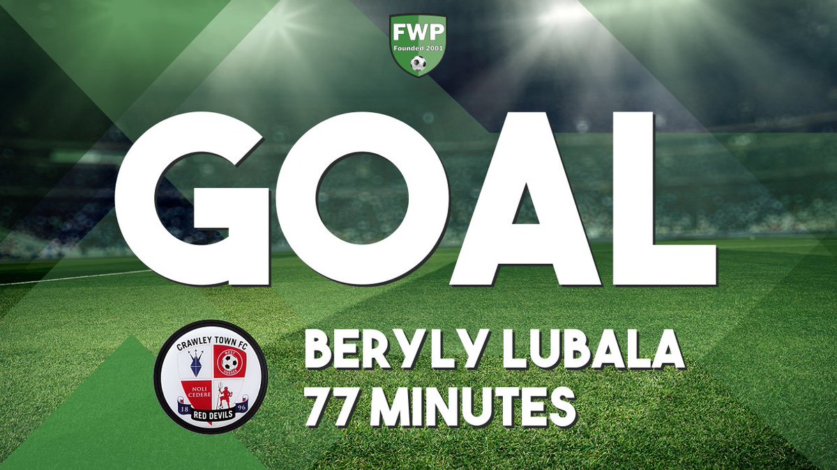 FWPCrawleyTown's tweet photo. GOAL: @FWPCRAWLEYTOWN 3-0 @FWPOldham - Beryly Lubala (77' pen) https://t.co/yfIkc3X3bH https://t.co/ubPNCpEXhE
