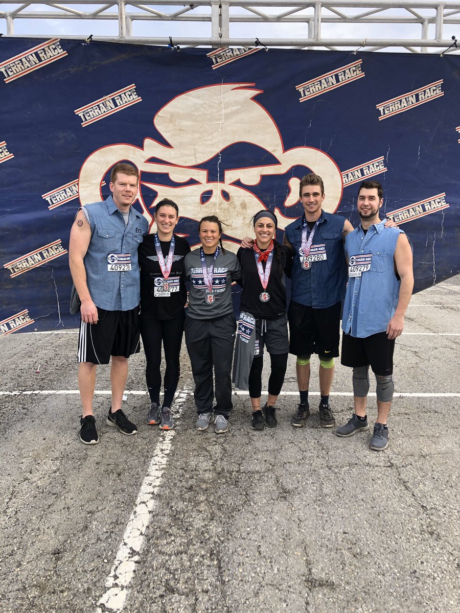 Out of my comfort zone today running  <a href="/TerrainRacing/">Terrain Race</a>! But I didn’t let fear of the unknown stop me from trying something new! butttt its time to hit the weight room 🙈😂