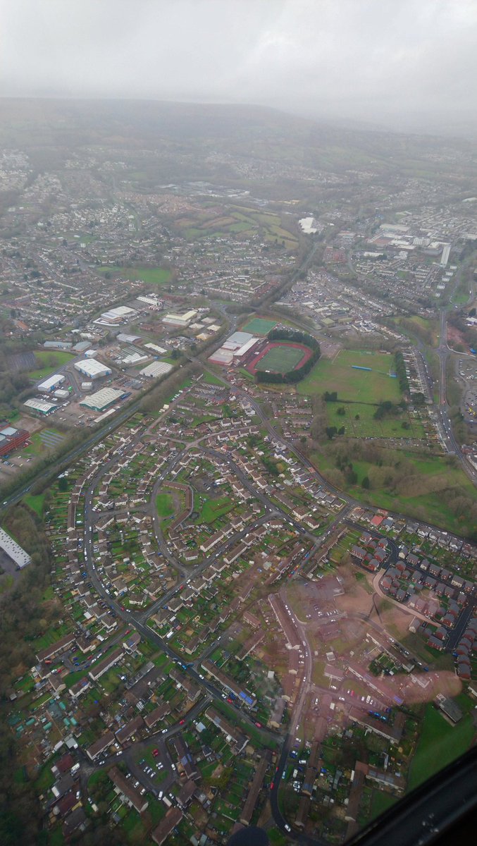 hoverhelis's tweet image. Cwmbran staduim by air today