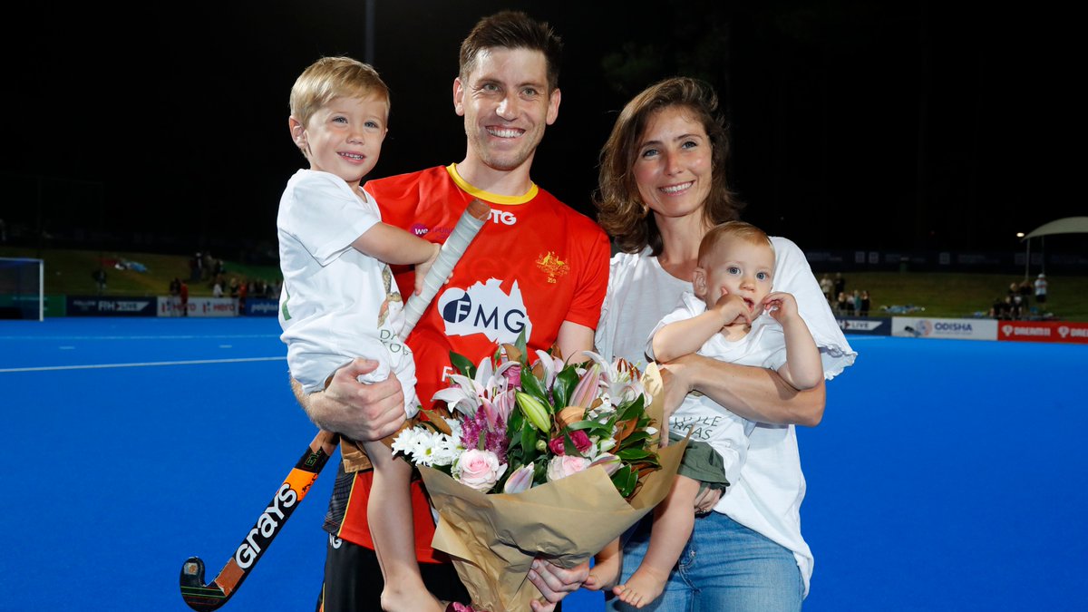 FIH_Hockey's tweet photo. Congratulations @eddieockenden for becoming the most capped @Kookaburras athlete! 👏👏👏

Today, Eddie featured in his 366th International game and surpassed Jamie Dwyer's 365-cap record.

#milestone #366th #FIHProLeague #AUSvARG https://t.co/zEwg7qgk2E