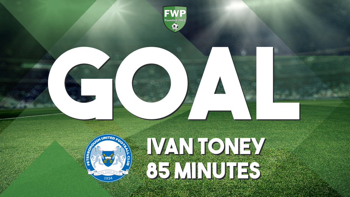 FWPPeterborough's tweet photo. GOAL: @FWPPETERBOROUGH 2-0 @FWPPortsmouth - Ivan Toney (85') https://t.co/hjFZ3kA745 https://t.co/dL0NcbYanB