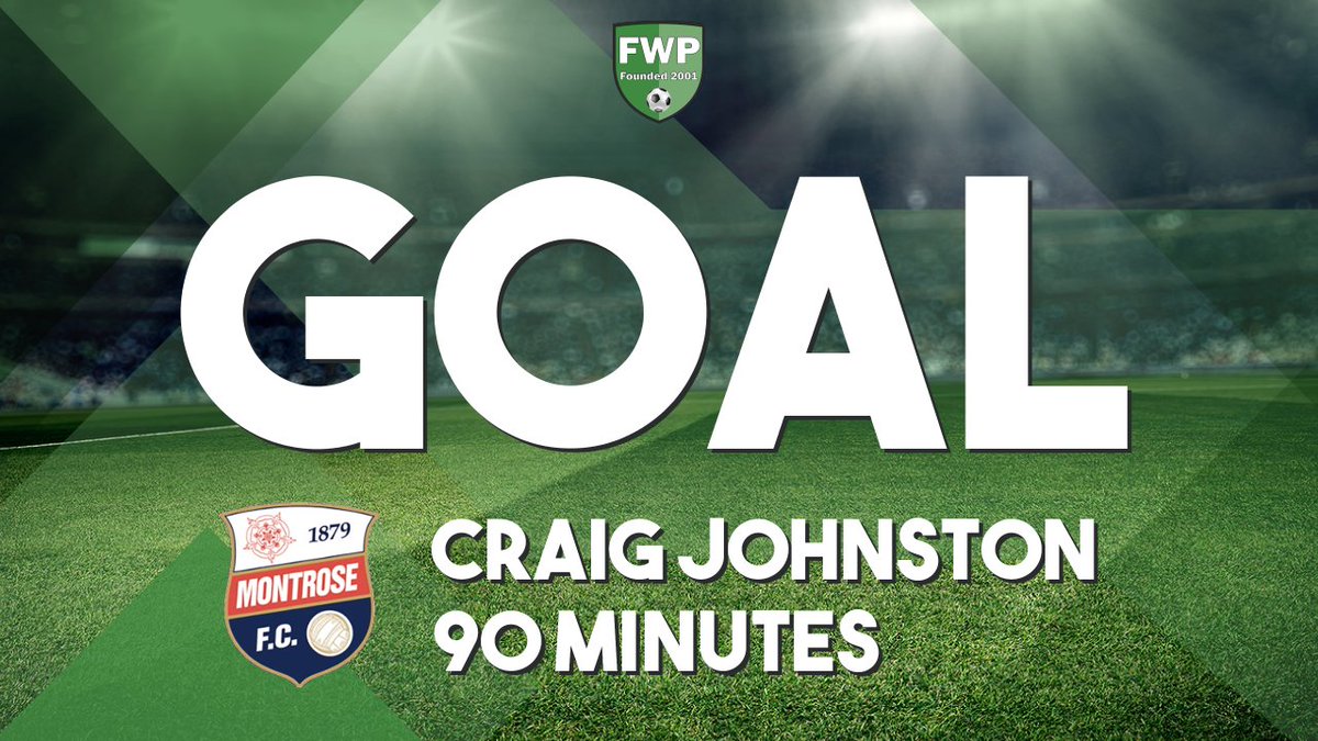 FWPMontrose's tweet photo. GOAL: @FWPMONTROSE 4-1 @FWPStranraer - Craig Johnston (90') https://t.co/SdpmVgr2Ez https://t.co/bxpX6wR0bV