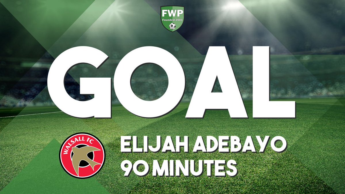 FWPExeterCity's tweet photo. GOAL: @FWPWALSALL 3-1 @FWPExeterCity - Elijah Adebayo (90') https://t.co/xnxklOVW3G https://t.co/cMB1OkqOJE