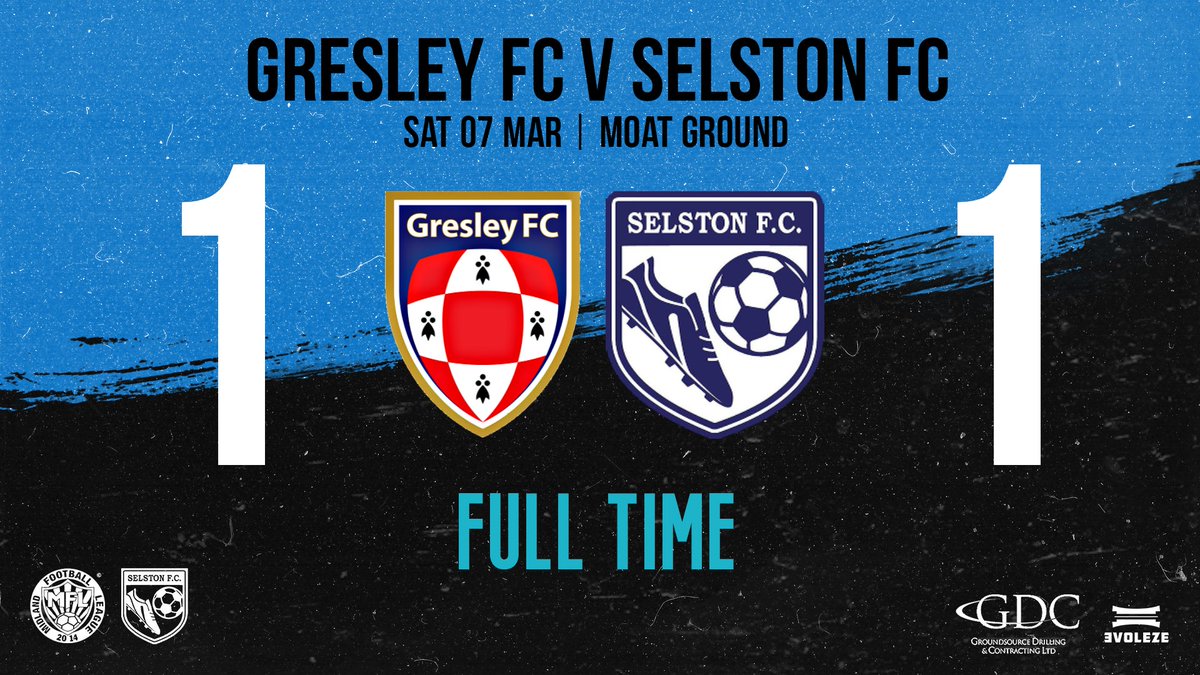 Full Time: Goal from Carl Moore. Quite knows how we haven't won that game by 3 or 4, so many very good missed chances. Home side have stole a point there! #SFC