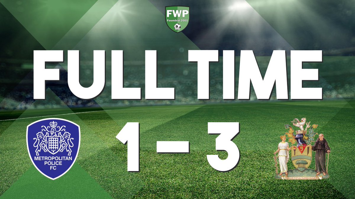 FWPMetPolice's tweet photo. FULL-TIME: @FWPMetPolice 1-3 @FWPHarrowBoro https://t.co/oD53tAiqfp https://t.co/ZROX54vQxr
