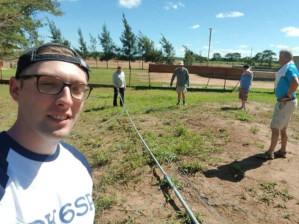 9J2LA's tweet photo. 160m vertical went up today at #9J2LA.
We hope that there will be not too much static around during nightshift!
RX antenna to EU/USA is up for testing purpose. Currently running on generator power during power shedding.
If the weather is with us first 160m QSOs will start soon.๐ https://t.co/eYuWism26O
