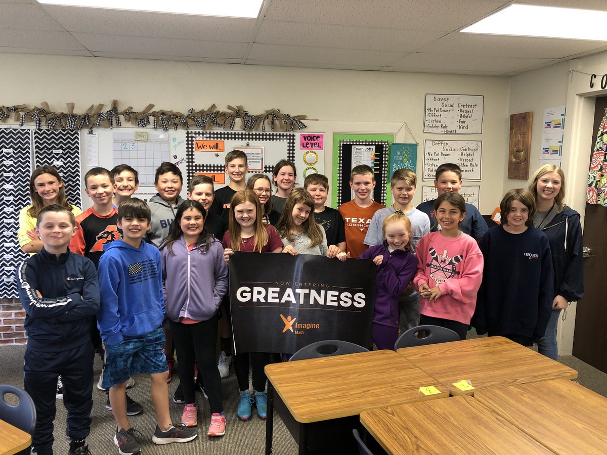 DebbieMantooth's tweet photo. Congrats to Ms Coffee’s class for receiving the Imagine Math award this month! @aledo_vandacats @AledoISD #GrowingGreatness #aledomath https://t.co/PpRHIGvPJz