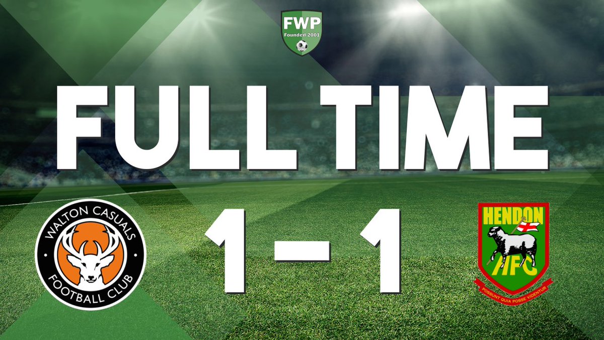 FWPHendon's tweet photo. FULL-TIME: Walton Casuals 1-1 @FWPHendon https://t.co/jkeQ0R5n1v https://t.co/nXYCuOvaLa