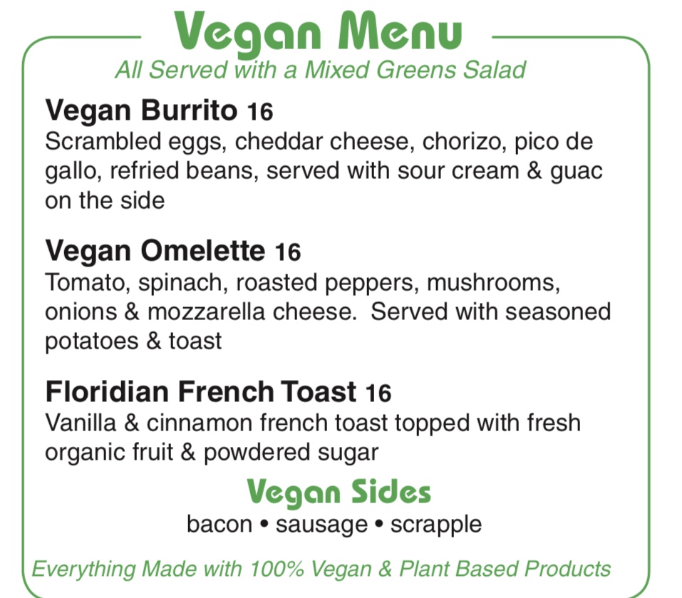 Don’t forget we have VEGAN options for our Brunch Menu tomorrow!! We hope to see you all!! <a href="/AmericanVeganS/">American Vegan Society</a> <a href="/americanvegan/">american vegan</a> Philly Vegan