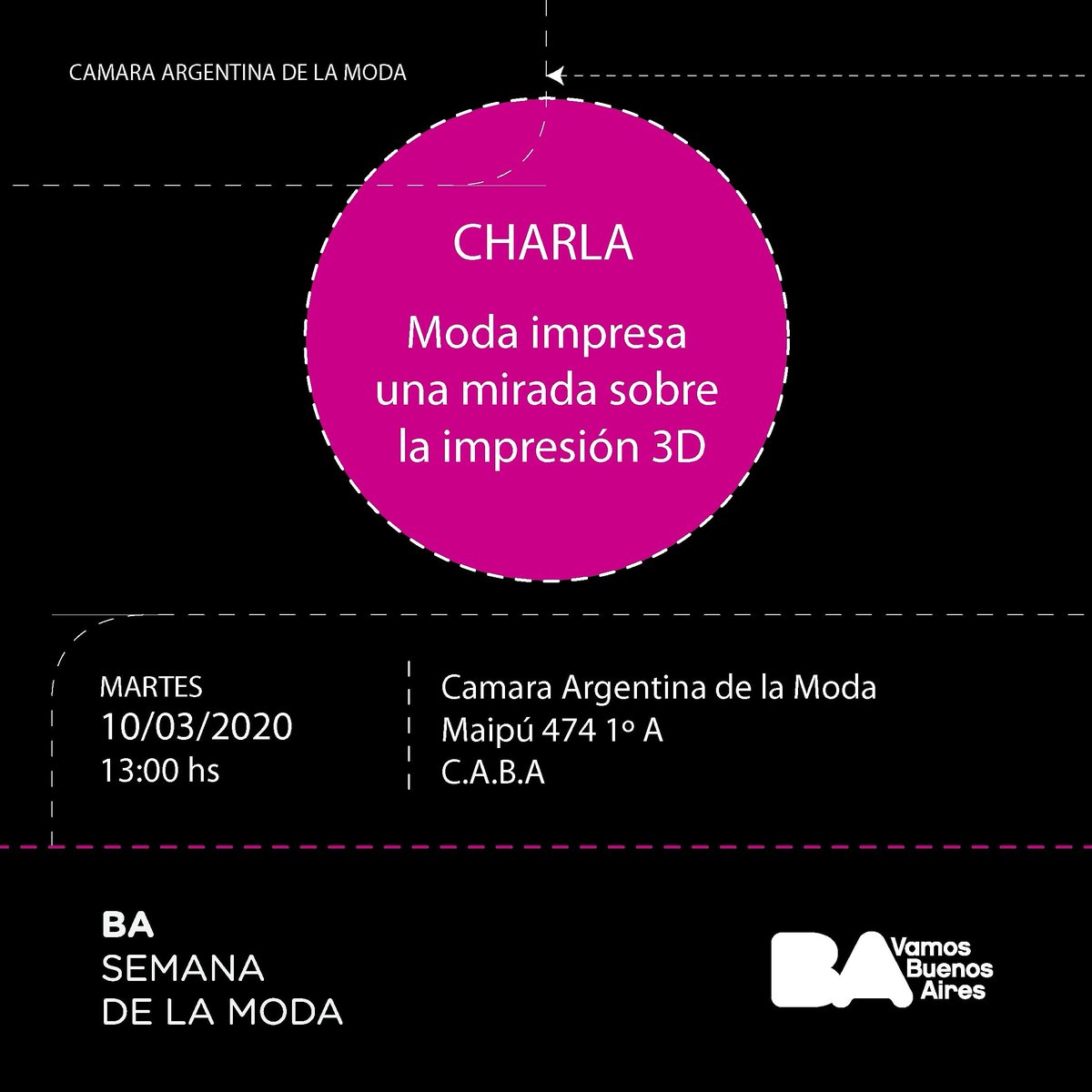 CamaraDeLaModa's tweet photo. En el marco de la 3° edición de BA Semana de la Moda, invitamos a participar de la actividad a cargo de Natalia Nupieri
Para inscripciones puedes comunicarte a info@camaraargentinadelamoda.com
@bamodaok @camarargentinadelamoda
#bamoda #basemanadelamoda #cam https://t.co/UUcBkgJ577
