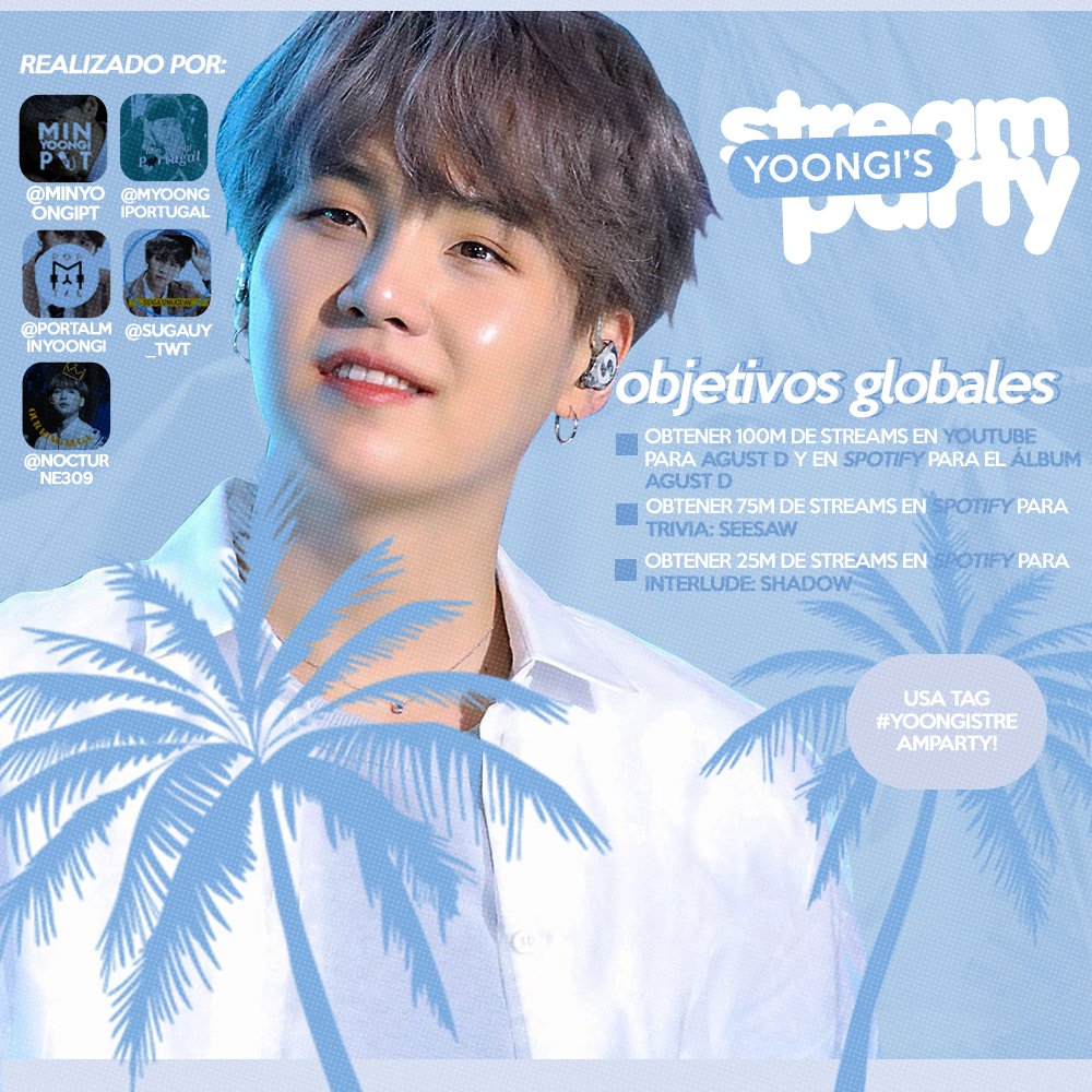 SUGAUy_twt's tweet photo. Comenzamos la streaming party!! 🙌

📼YouTube
Agust D: https://t.co/OOIi02BL3i

🎶Spotify
Agust D álbum: https://t.co/9BRWMu9biz
Trivia Seesaw: https://t.co/kVAHYT8dPk
Interlude Shadow: https://t.co/NAEkXP13Ru

#YoongiStreamParty @BTS_twt https://t.co/ETrWoZR80W