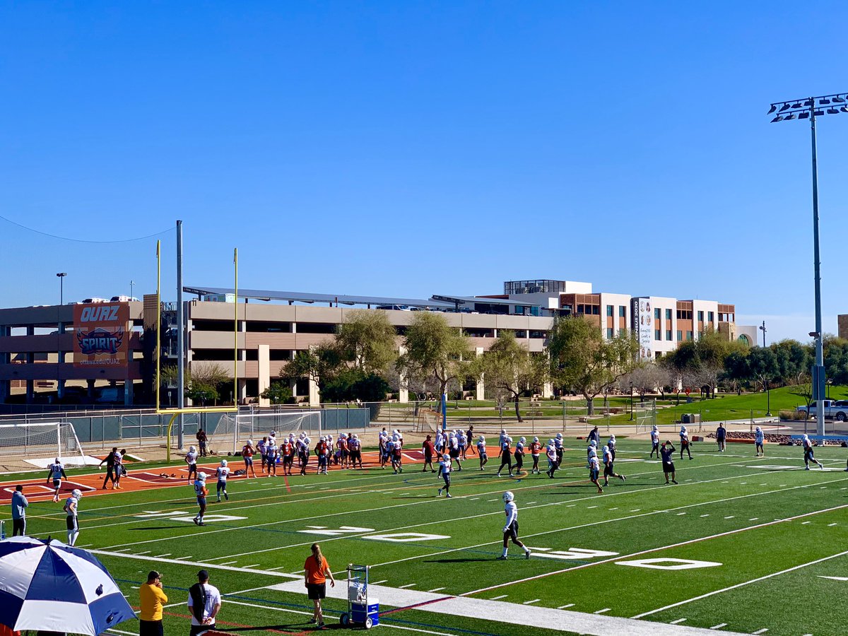 Ellimac8's tweet photo. @OUAZFootball GAME DAY is just a short 25 Saturdays away from today 😍💪🏼🐺🏈🧡 #SpringBall2020 #NoSlackInOurPACK #FOCUSED #WeAreFamily 🐾 https://t.co/n31YRonNlH