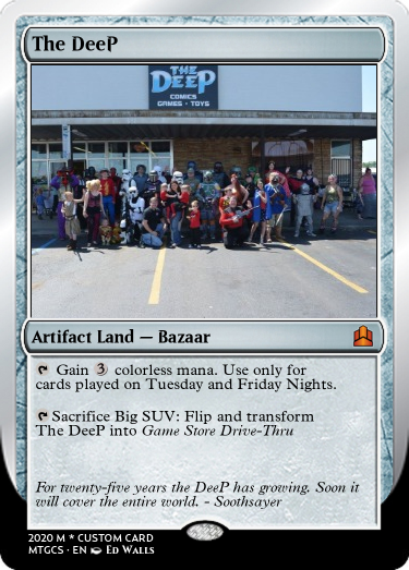 Looking to sling spells in a game full of excitement? Come check out our Magic the Gathering Merchandise!

-Fully digital database! Look up our entire stock at thedeep.tcgplayerpro.com

-Play Tuesday and Friday, starting at 6 pm! Saturday night drafts! #mtg #MagicTheGathering