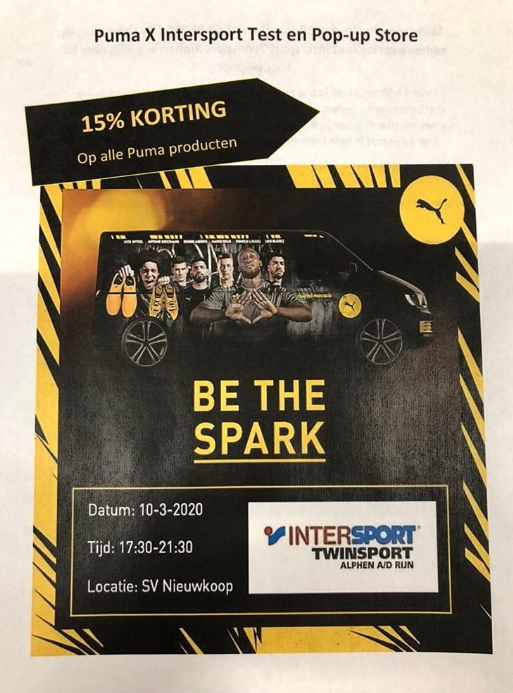 SVNieuwkoop's tweet photo. Aankomende dinsdag 10 maart komt de PUMA City crew bus in samenwerking met Intersport Twinsport Alphen a/d Rijn naar SV Nieuwkoop!
https://t.co/HFISbA8y0m https://t.co/WHPOg16YX0