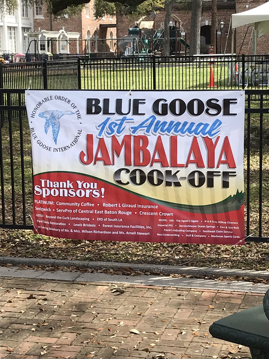 Getting ready to judge the 1st Blue Goose Jambalaya Contest at Kingsley House!!! Good times w <a href="/MarkRomig/">Mark Romig</a>