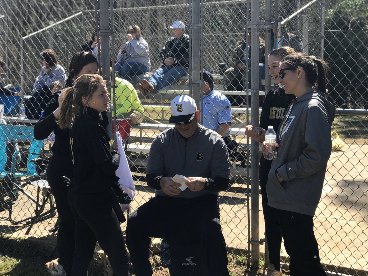 Beulah_Softball's tweet photo. A meeting of the “minds” before the Bobcats take on Valley High. https://t.co/LLqkXuR73H