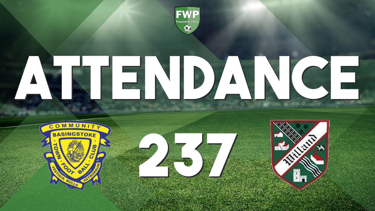 FWPBasingstoke's tweet photo. ATTENDANCE: @FWPBasingstoke v Willand Rovers - 237 https://t.co/yM8deCHgO5 https://t.co/8bzcYmmmGX