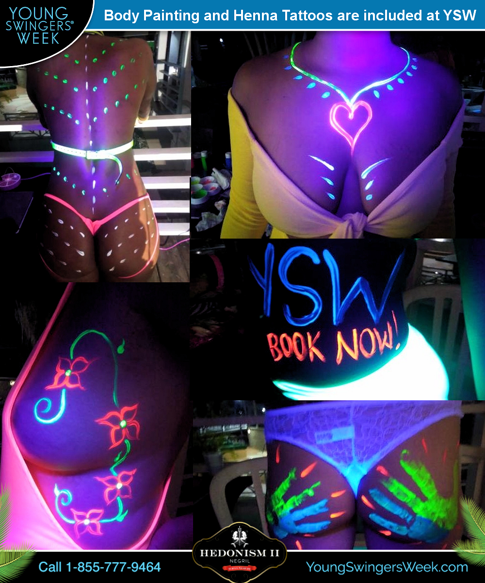 💋❤️ Body Painting and Henna Tattoos included with YSW at Hedonism II in Negril, Jamaica. YoungSwingersWeek.com @YoungSwingersWk @HedonismJamaica @SexBecause @DJcerino @kate_maxx__ @sdcmedia @Kasidie @nakednews @sexylifestyl @adultfriendfind @sxuninterrupted