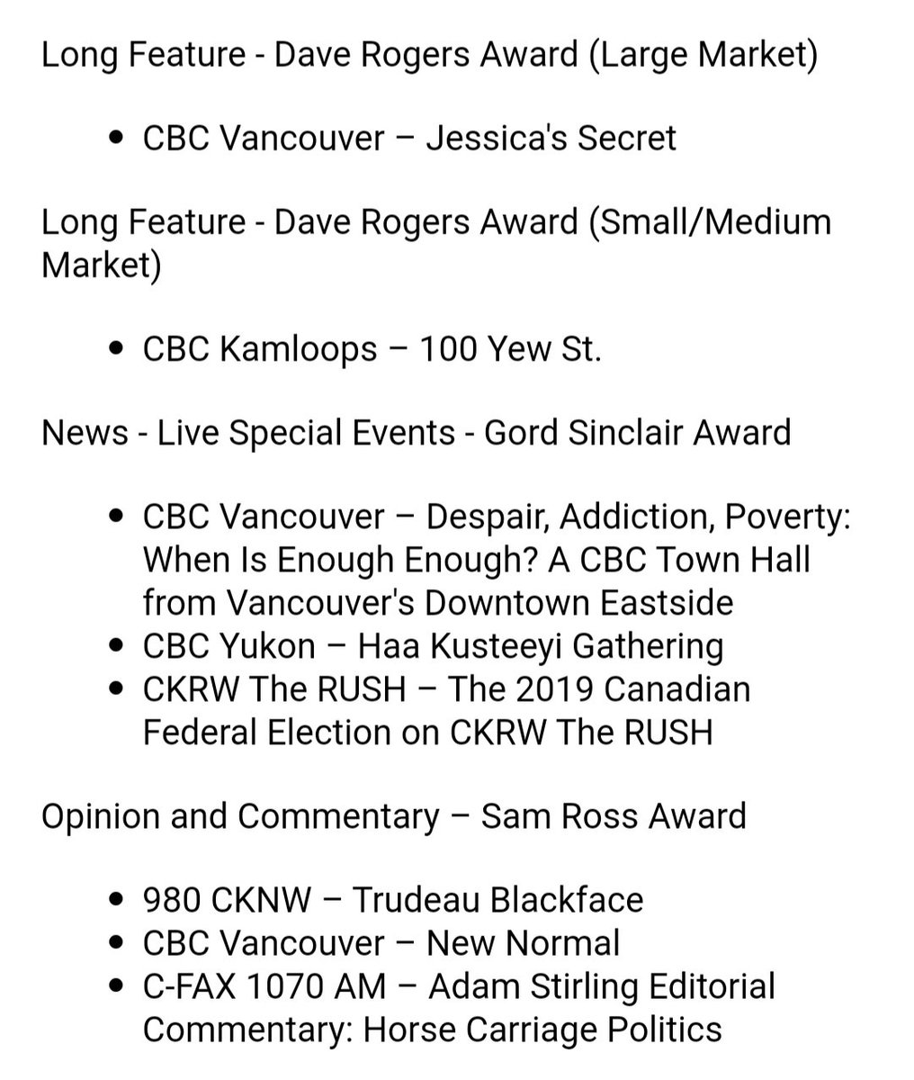 TimKucharuk's tweet photo. Honoured that @ckrwtherush was nominated for 2 @RTDNA_Canada Western regional awards in the Live Special Events and Breaking News catagories. Couldn't have done it without @John_KennedyD and others. Congratulations to CBC Yukon for their 3 nominations! https://t.co/kpQZwdApZg
