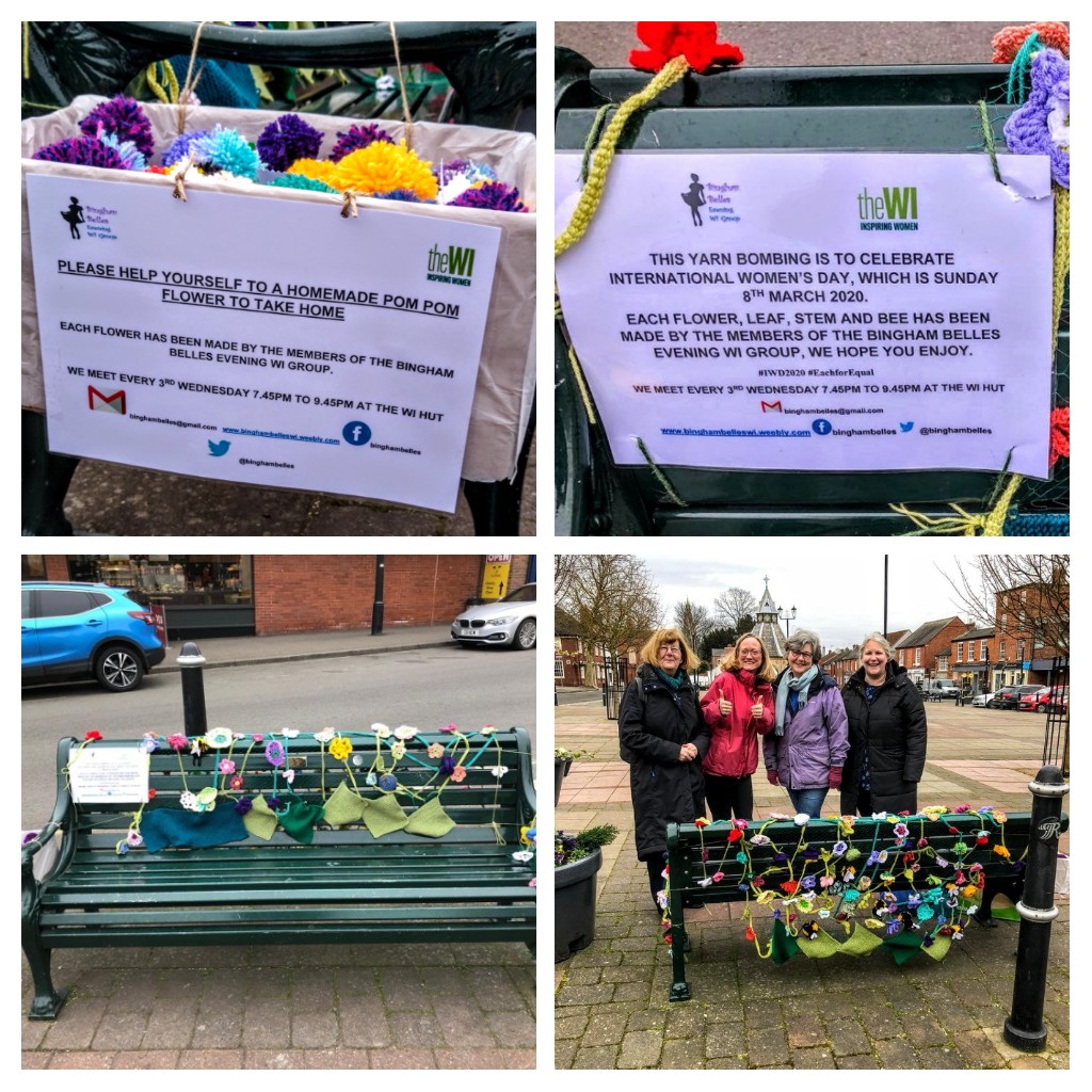 A spot of #yarnbombing in celebration of #InternationalWomensDay2020. Hope it puts a smile on the lovely people of #Bingham