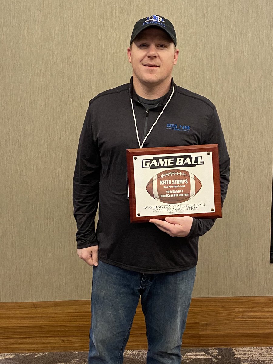 StagAthletics's tweet photo. Congratulations! Coach Stamps was recognized this weekend by the WA State Football Coaches Association as the District 7 Football Coach of the Year. We are fortunate to have Keith Stamps at Deer Park! https://t.co/w1OCo7nopy