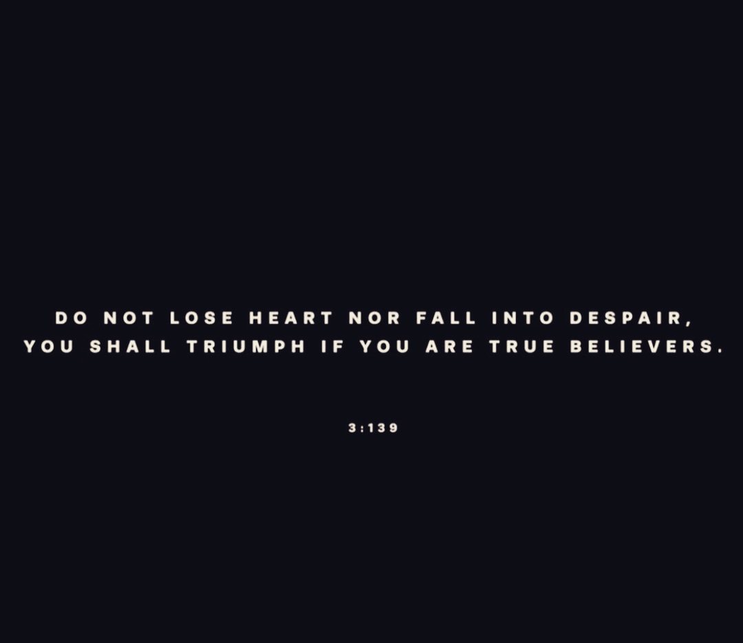 Mazar77777's tweet photo. Do not lose heart nor fall into despair. You shall triumph if you are true bealivers  [3:139]
#muslimyouth #quran #sunnah #Allah #allahisthegreatest #allahisgreat #allahakbar #ummah #oneummah #ummahfirst https://t.co/1yvDqi3xtX