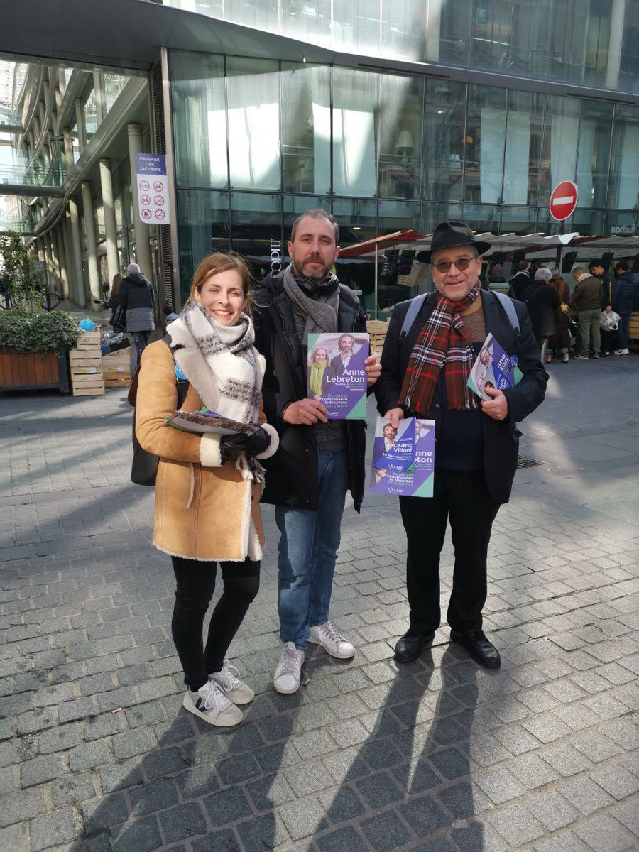 📣Belle journée de mobilisation à la rencontre des habitants de #ParisCentre à une semaine du premier tour 👏🏻➡️ distribution de notre programme à Montorgueil, aux Enfants Rouges et à Baudoyer 🗞#NouveauParis #Municipales2020 #CédricVillani #Paris #MunicipalesParis