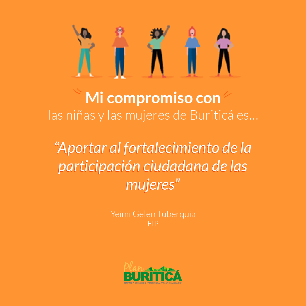 PlanBuritica's tweet photo. 🙋🏻♀👧🏼Yeimi está comprometida con fortalecer los liderazgos de las mujeres.
#CompromisoConEllas y la #GeneraciónIgualdad
#DíaDeLaMujer https://t.co/nvRnJswv0K