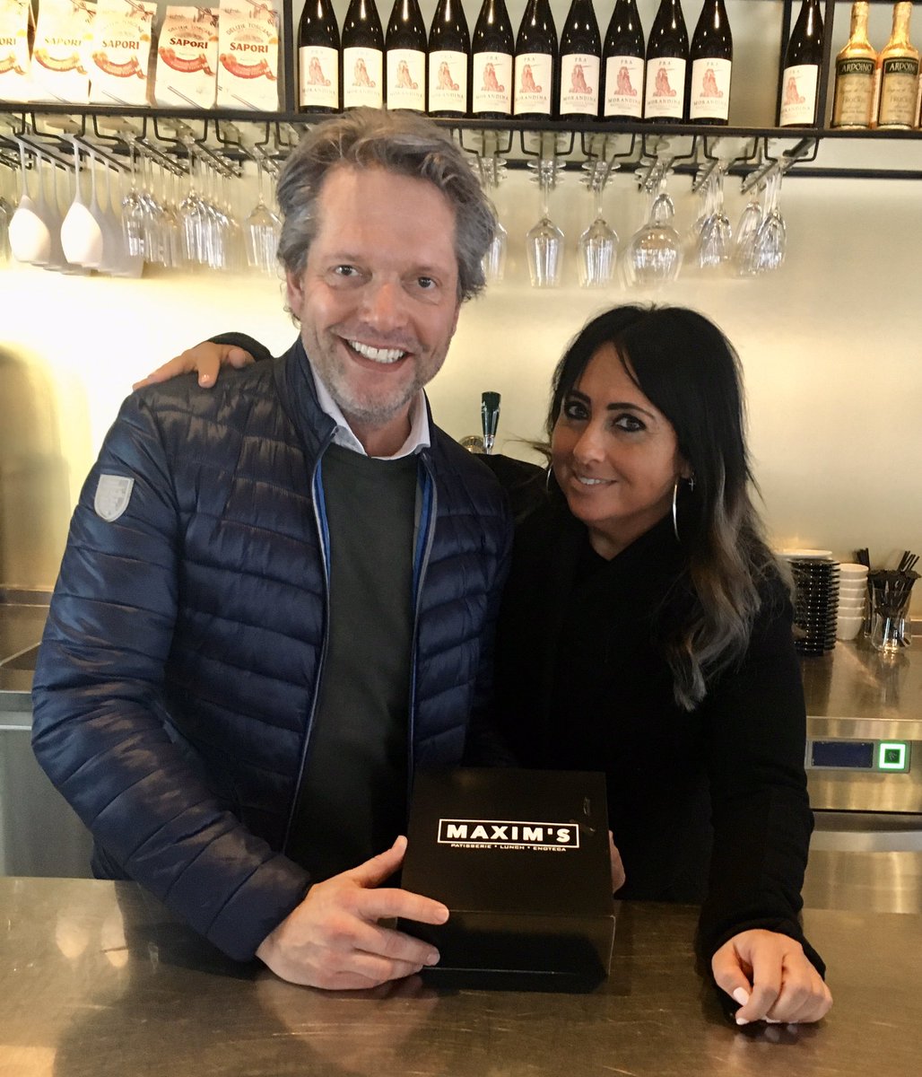 Vanmiddag voortreffelijke lunch gehad bij Vito’s in Zwolle en aansluitend een Orsolino-taartje voor thuis gehaald bij Maxim’s. Dank voor je voortreffelijke gastvrouwschap, Carine Wiersma. Tot snel weer!