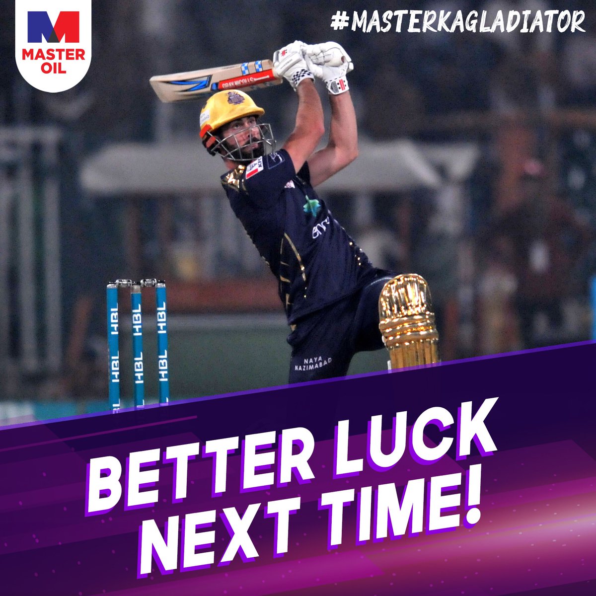 MasterOilPak's tweet photo. Better luck next time, boys! We’re proud of you 🌟 @TeamQuetta 

#MasterGladiators #MasterKaGladiator #QuettaGladiator #MasterOil https://t.co/CliS8VMvix