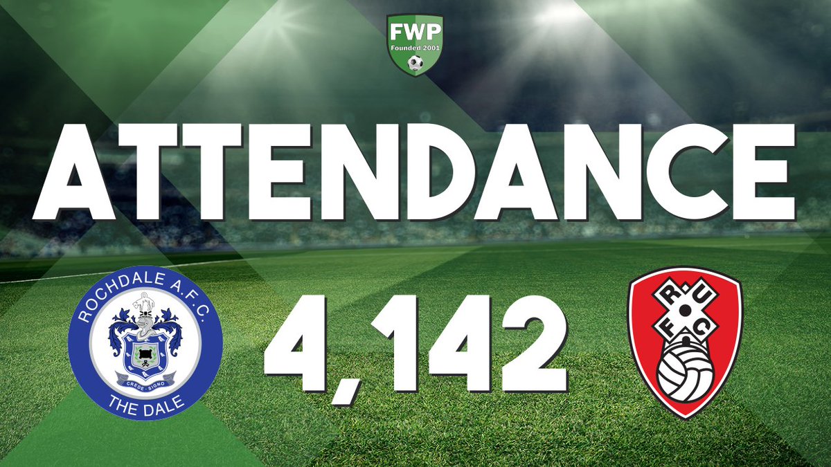 FWPRotherham's tweet photo. ATTENDANCE: @FWPRochdale v @FWPRotherham - 4,142 https://t.co/Bg4YJ2O2bZ https://t.co/c3gn5YpHQp