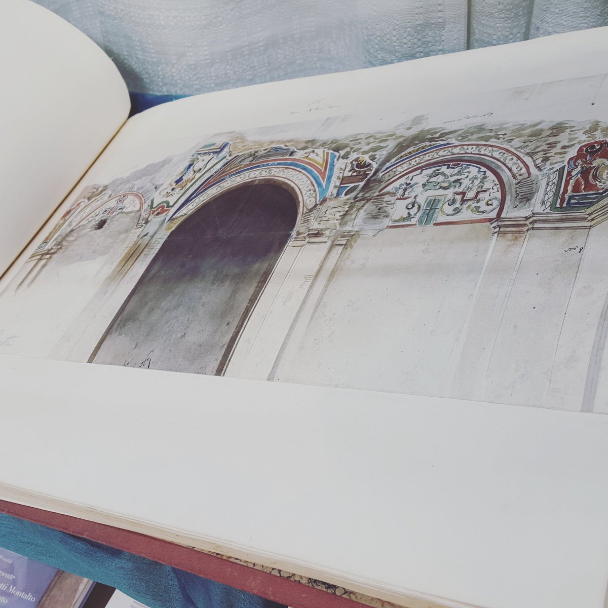 LairdRare's tweet image. Two days to go in New York!

One of our favorites we are exhibiting this weekend: 32 watercolors comprising the ONLY surviving visual record of the Frescoes of the Villa Peretti Montalto, Rome, built for Sixtus V.

#NYIABF20 #architecture #rarebooks