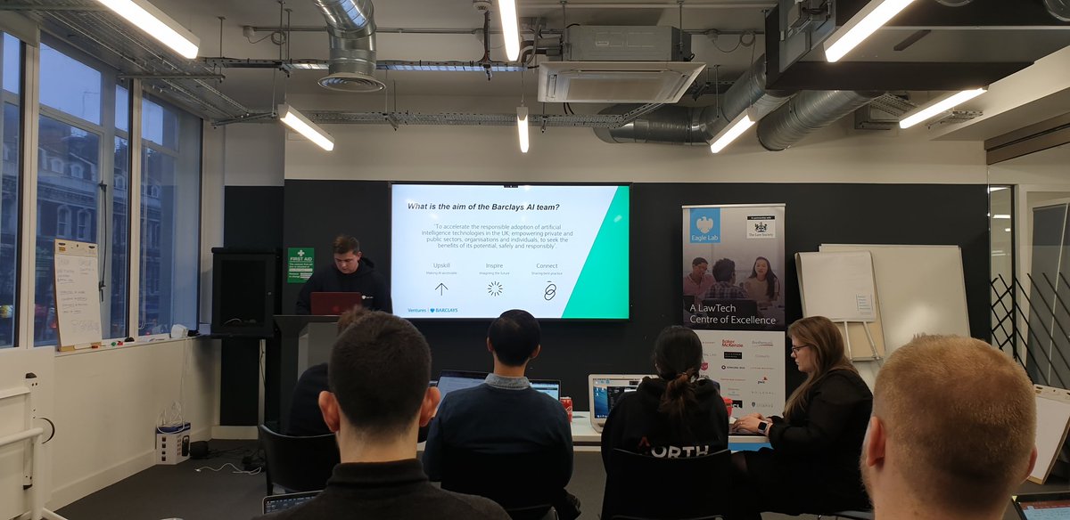 officendragons's tweet photo. Some #AI learning coming up at the hackathon. Should be interesting to see how it helps our teams #hacklaw! https://t.co/cFoVjCQ1p3