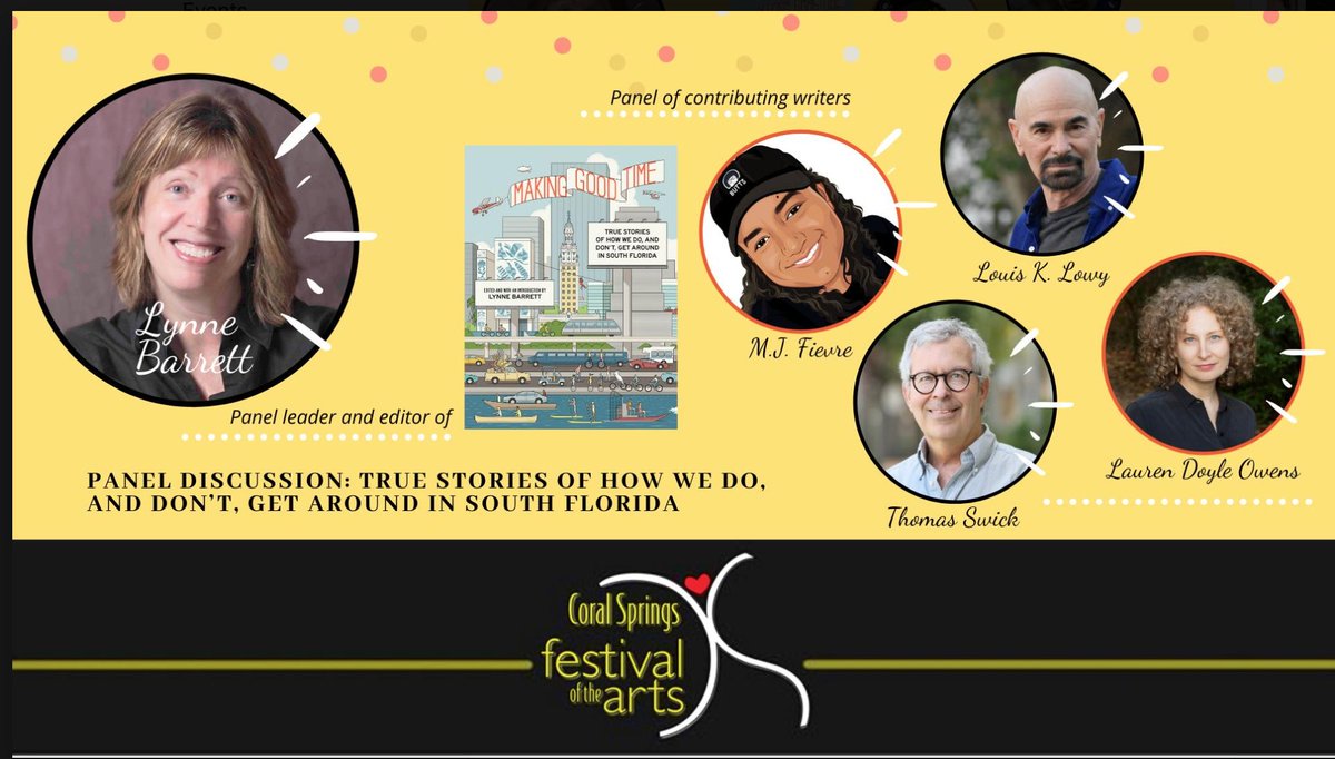 LouisKLowy's tweet photo. Thrilled to be on this panel with the wonderful authors @MJ_Fievre, @LDoyleOwens and Thomas Swick, @roostertie. Moderated by the amazing @LynneBarrett. See you there! #csfoa #coralsprings #artsfestival #literaryartscsfoa #literaryworkshop https://t.co/Xe9x7siXDL