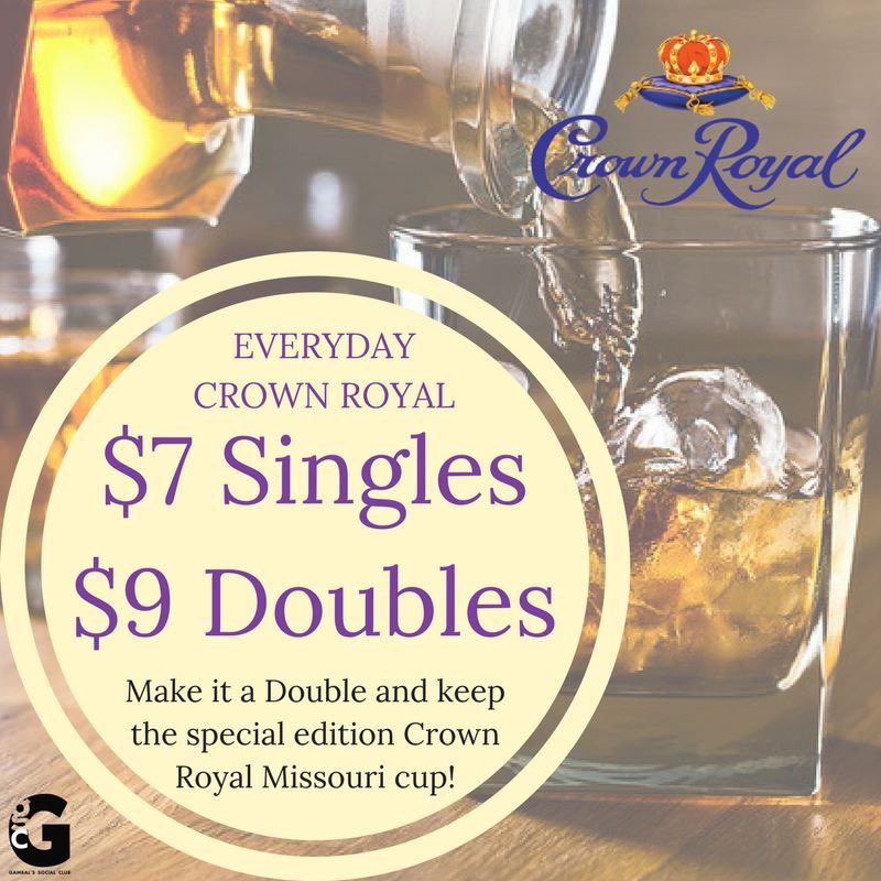 On the rocks or neat, there's no wrong way to enjoy Crown Royal. #GambalsKC #WestportKC
