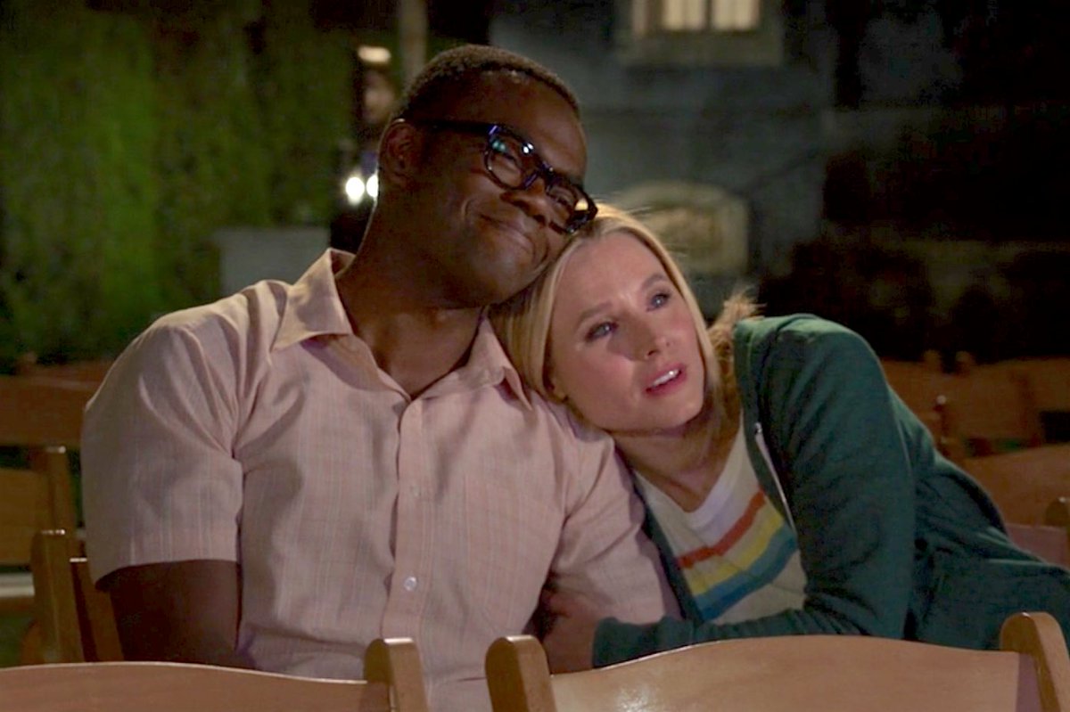 - chidi x eleanor - the good place- SOULMATES- they got such a beautiful ending and i thank tgp for that every single day- THERE IS NO ANSWER BUT ELEANOR IS THE ANSWER- they always find each other no matter what