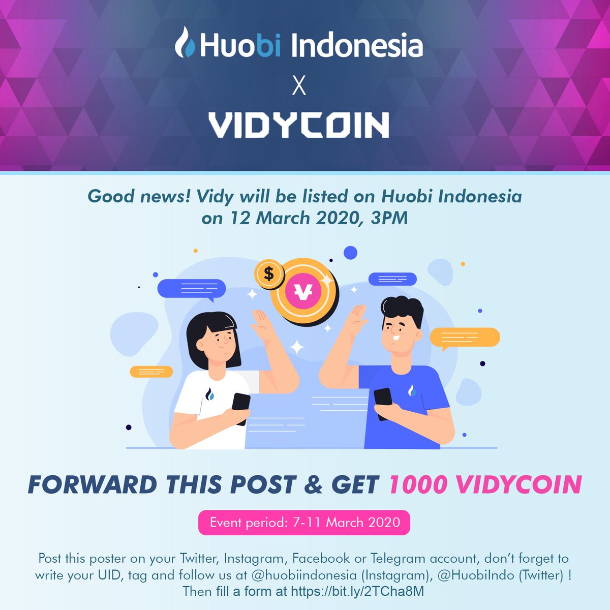 kadotz3's tweet photo. Mantap guyss vidycoin listing in @HuobiIndo yuk mari segera registerrr UID : 133900558 https://t.co/yKKpD4aoFp
