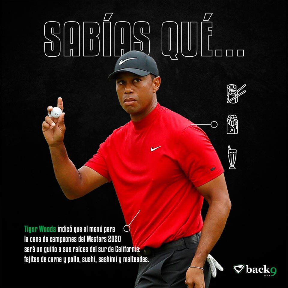 Como ya es una tradición, este año a Woods le toca elegir el menú para la cena de campeones, y tal parece que nuevamente tendremos a los masters disfrutando malteadas como en el 97. 🤷‍♂🥤⛳