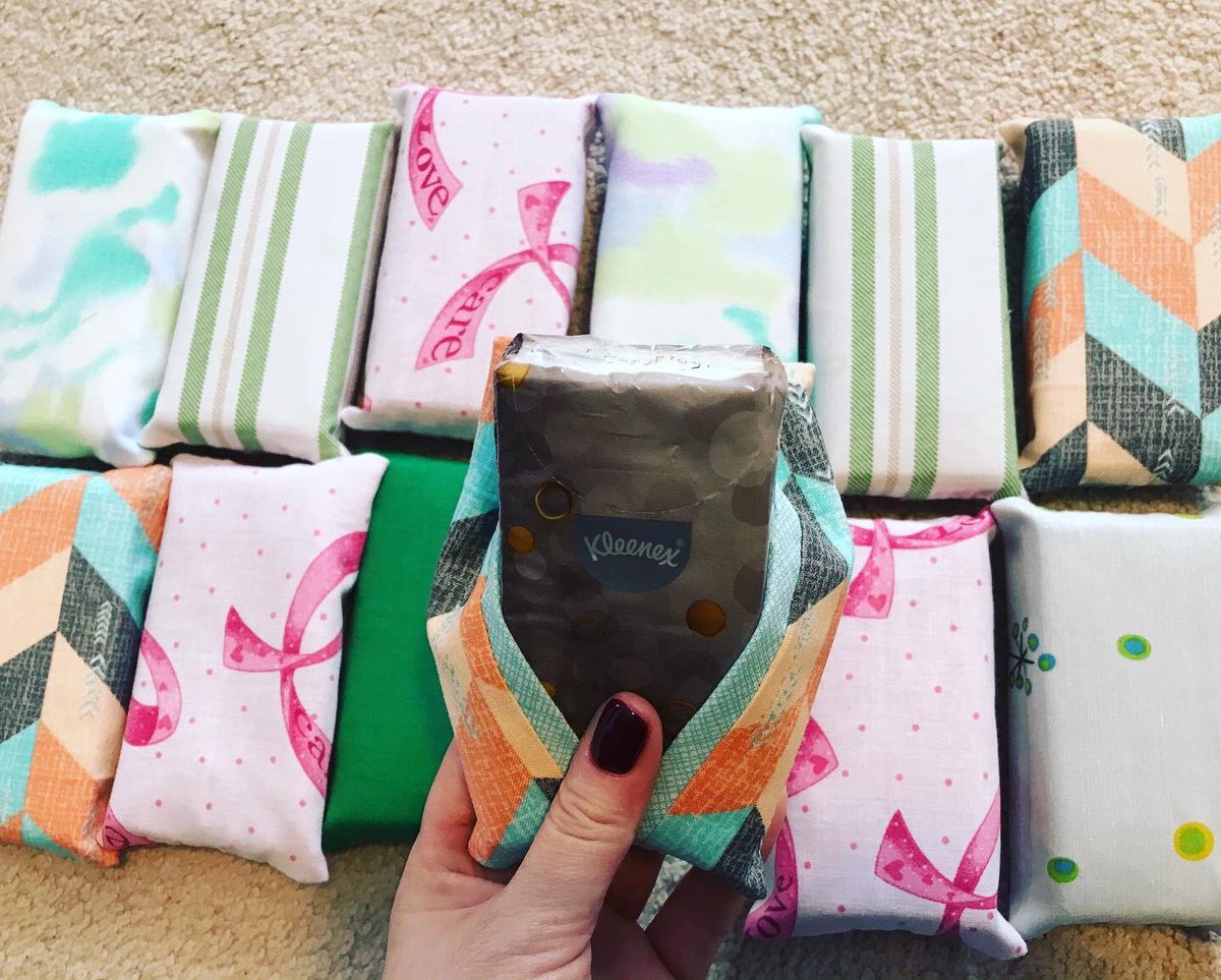weebraveheartca's tweet photo. We can’t thank this wonderful group of women enough who continue to make us breast cancer pillows, chemo hats and a new addition- hand made Kleenex holders.

These items are truly made from the 💙.

Thank you Judy Hitchings for the hats and to Chris Cann for the pillows. https://t.co/Vxh4FtPJFK