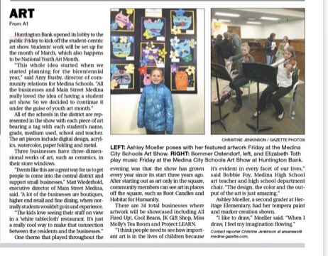 MHSFOTO's tweet photo. Thank you, Zizi and Sommer, for sharing your talents at the Student Art Show Opening! And, congrats to the District artists. https://t.co/xZbCOLusMs