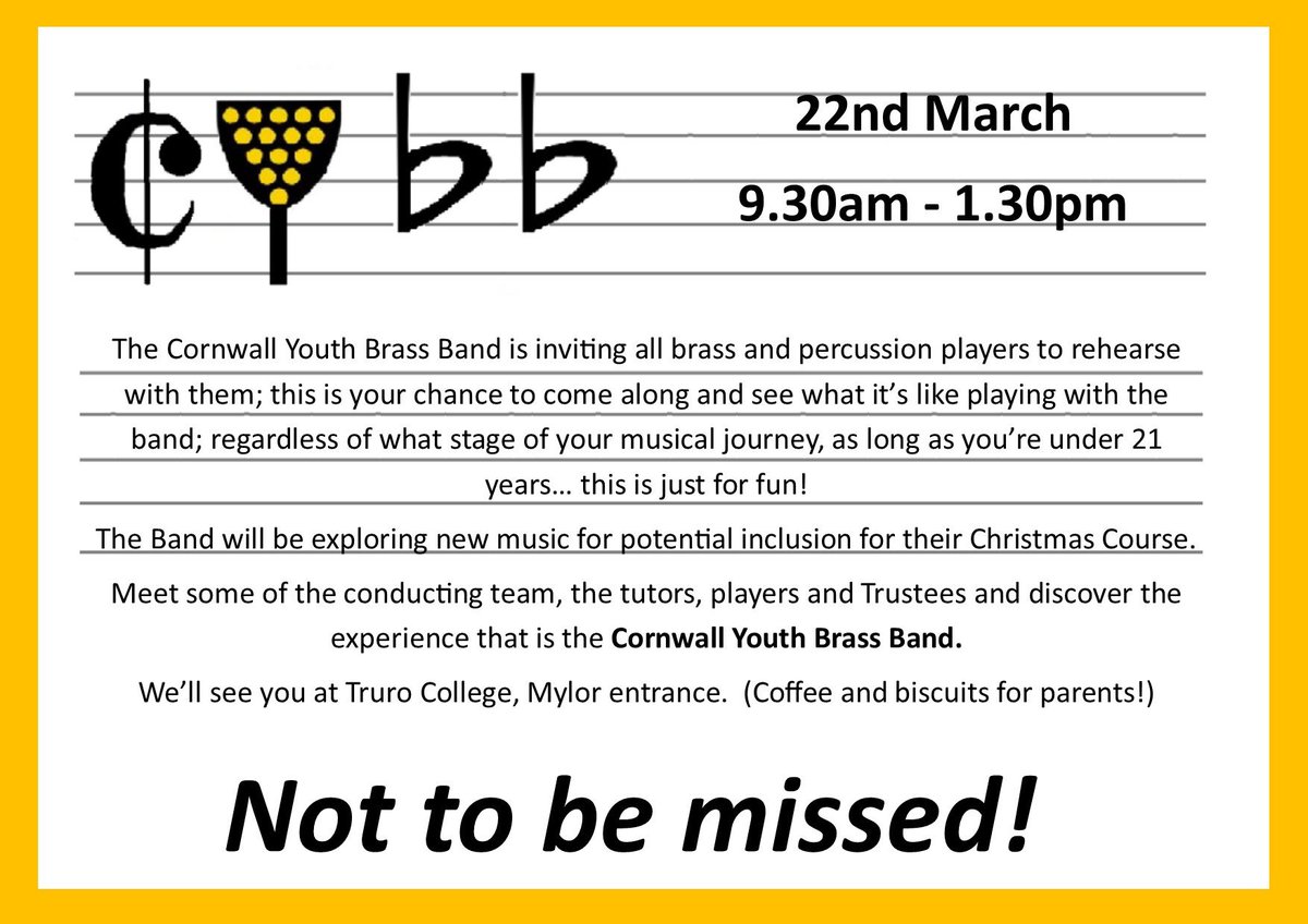 Cornwall Youth Band (@thecybb) on Twitter photo 