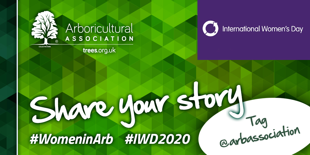 Don't forget to share your #WomenInArb pictures and stories this Sunday 8th March! Tag <a href="/WArboriculture/">Women In Arboriculture</a>
 &amp; Use #WomenInArb #WomeninTrees alongside the Official Hashtags: #IWD2020 #EachforEqual #InternationalWomensDay2020 Find out more: bit.ly/39JmA8A