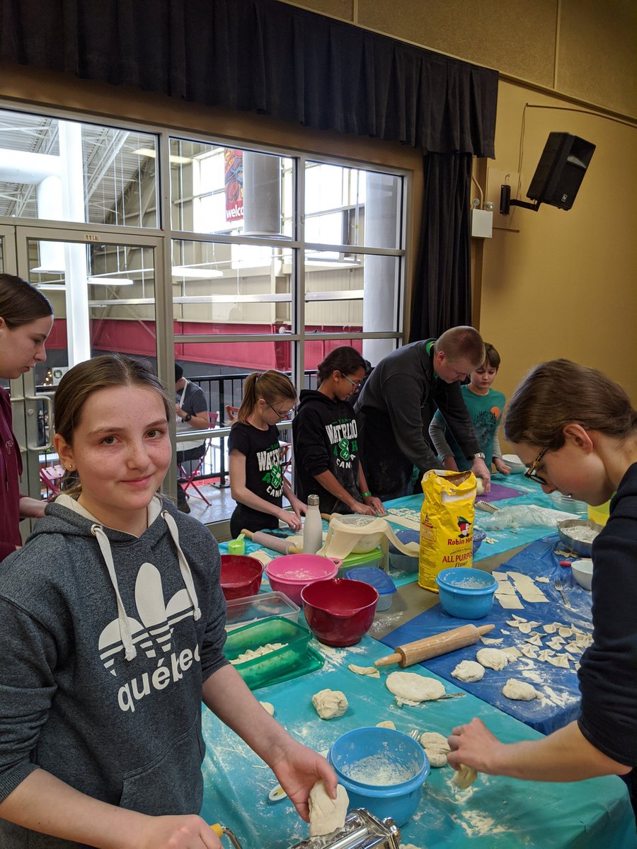 Had a great morning making bow tie pasta and skillet lasagna with the Kitchener Market 4H Club! We decided with busy market days and ambitious activities, this pasta club is probably #betterwithjohn !   #kitchenermarket