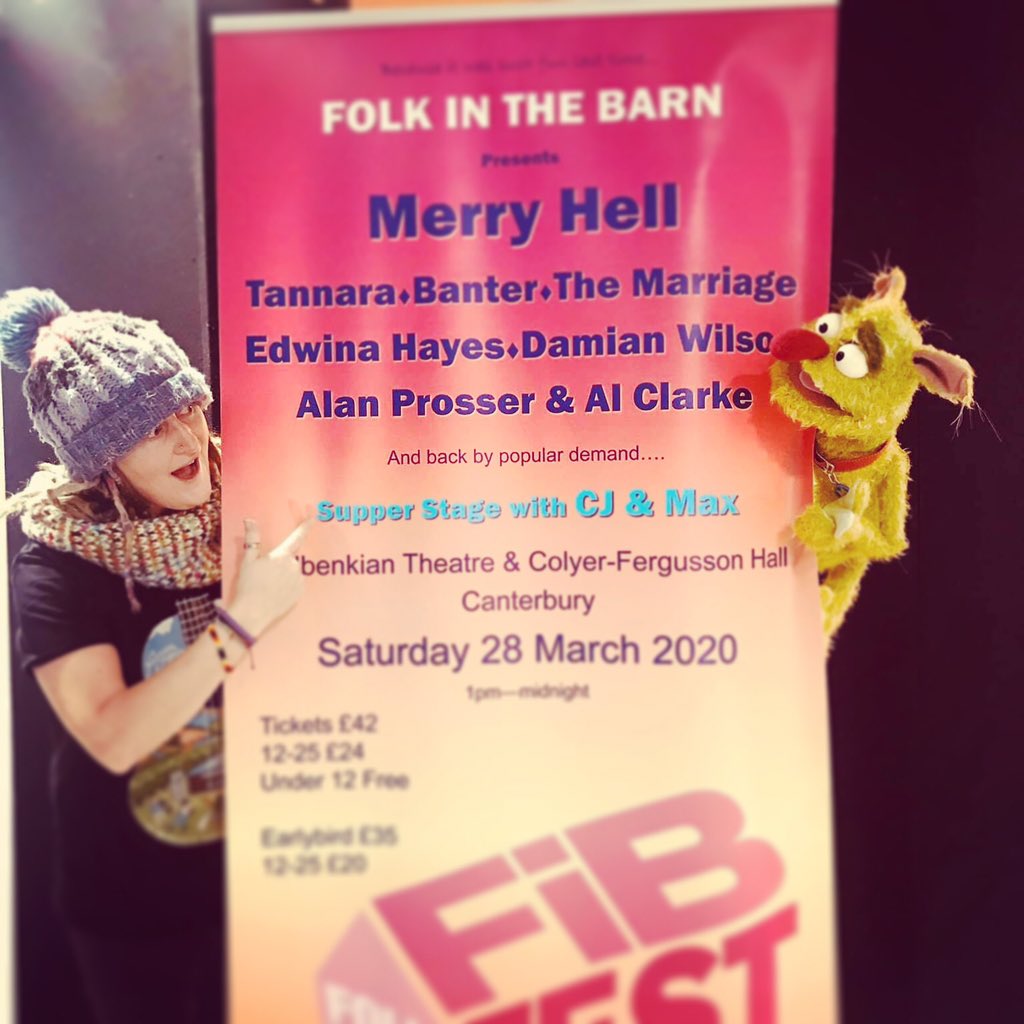 CJandMax's tweet photo. #festival #folk #muppet #duo #FiBFEST get your tickets! @CJandMax @cjstrumsguitar @FolkintheBarn @TheGulbenkian @MerryHell_band @Damian_Wilson https://t.co/urxl6DSeTd