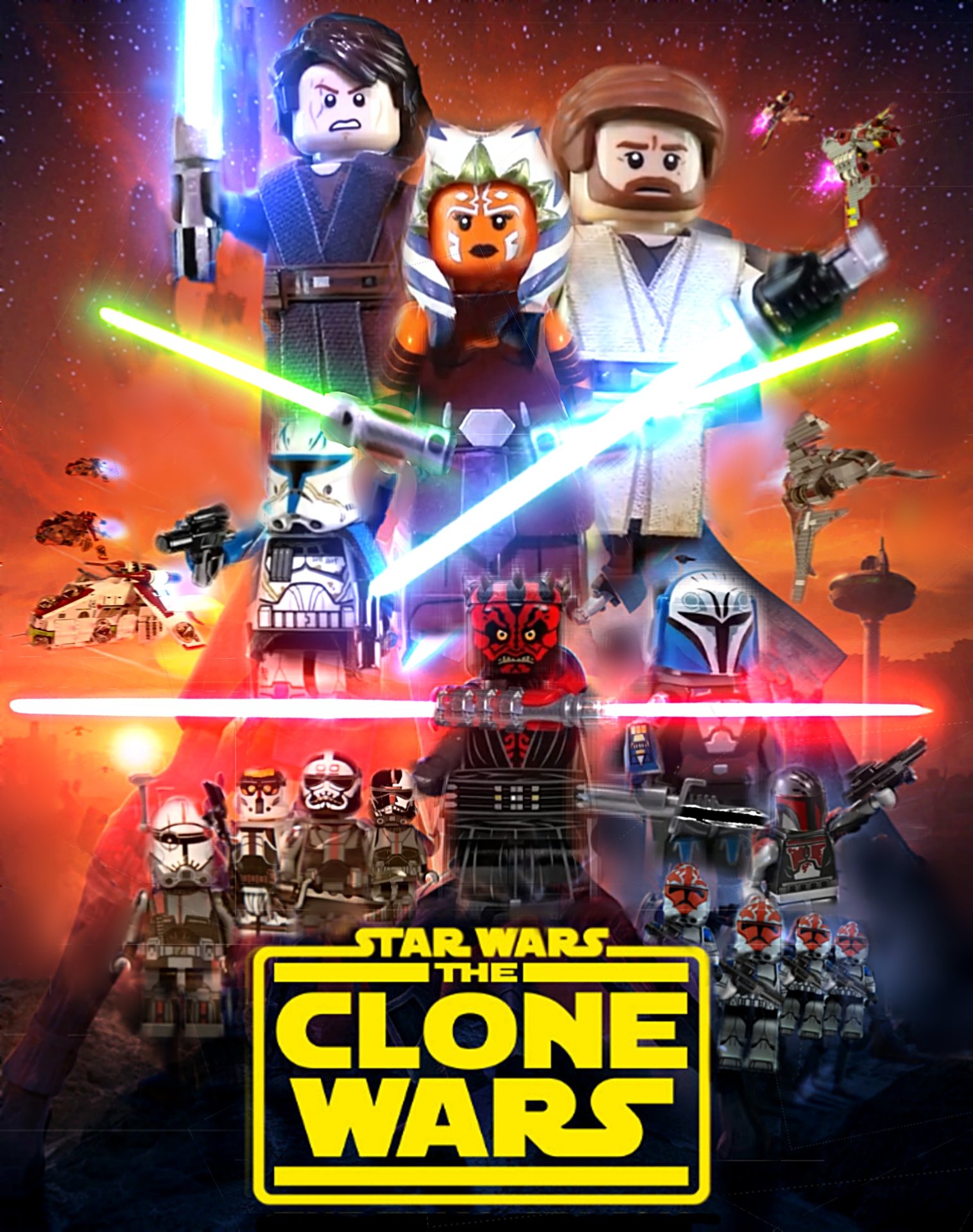 Free LEGO Star Wars The Clone Wars poster available to download