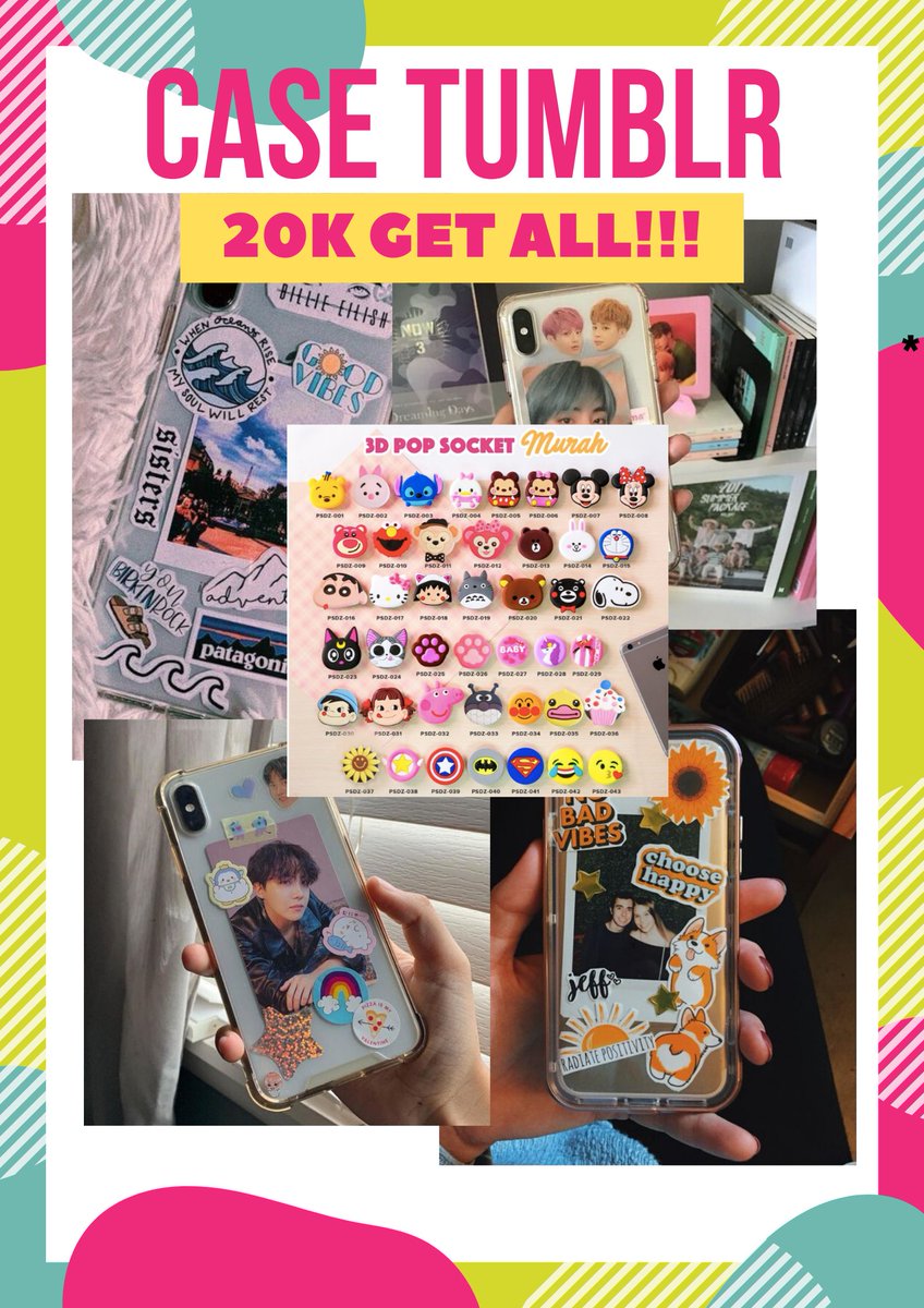 saltedcaramle's tweet photo. 🌟CASE TUMBLR ONLY 20K🌟
 
🖍️Sistem PO (Estimasi 10 hari setelah tutup PO)
🖍️Photocard/polaroid custom (pilihan sendiri)
🖍️Bisa shopee
🖍️Bisa custom sticker
🖍️Open reseller/dropship https://t.co/E1Z1iDQIvy